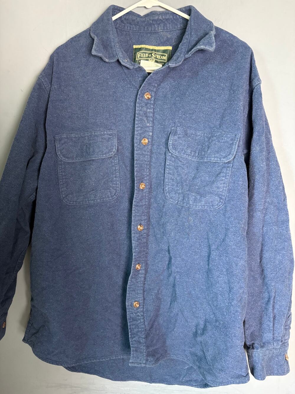 Field And Stream Button Up Shirt Men’s Size XL Blue Long Sleeve Workwear